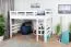 Lit mezzanine "Easy Premium Line" K23/n, hêtre massif laqué blanc, divisible - Surface de couchage : 120 x 190 cm