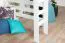 Lit mezzanine "Easy Premium Line" K23/n, hêtre massif laqué blanc, divisible - Surface de couchage : 120 x 190 cm