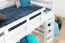 Lit mezzanine "Easy Premium Line" K23/n, hêtre massif laqué blanc, divisible - Surface de couchage : 120 x 190 cm