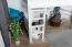 Lit mezzanine 160 x 190 cm "Easy Premium Line" K23/n, hêtre massif laqué blanc, divisible