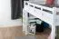 Lit mezzanine 160 x 190 cm "Easy Premium Line" K23/n, hêtre massif laqué blanc, divisible