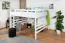 Lit mezzanine 160 x 200 cm pour adultes "Easy Premium Line" K23/n, hêtre massif laqué blanc, divisible