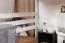 Lit mezzanine 160 x 200 cm pour adultes "Easy Premium Line" K23/n, hêtre massif laqué blanc, divisible