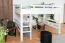 Lit mezzanine 160 x 200 cm pour adultes "Easy Premium Line" K23/n, hêtre massif laqué blanc, divisible