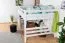 Lit mezzanine 160 x 200 cm pour adultes "Easy Premium Line" K23/n, hêtre massif laqué blanc, divisible
