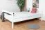 Lit mezzanine 160 x 200 cm "Easy Premium Line" K23/n, hêtre massif laqué blanc, divisible