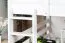 Lit mezzanine 160 x 200 cm "Easy Premium Line" K23/n, hêtre massif laqué blanc, divisible