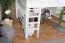 Lit mezzanine 160 x 200 cm "Easy Premium Line" K23/n, hêtre massif laqué blanc, divisible