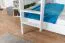 Lits superposés pour adultes "Easy Premium Line" K24/n, tête et pied de lit droits, en hêtre massif laqué blanc - Surface de couchage : 120 x 190 cm, séparable