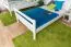 Lits superposés pour adultes "Easy Premium Line" K24/n, tête et pied de lit droits, en hêtre massif laqué blanc - Surface de couchage : 120 x 190 cm, séparable