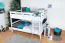 Lits superposés 160 x 200 cm pour adultes "Easy Premium Line" K24/n, tête et pied de lit droits, hêtre massif laqué blanc, convertibles