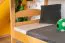 Lits superposés avec toboggan 90 x 190 cm, en hêtre massif verni naturel, transformable en deux lits simples, "Easy Premium Line" K25/n