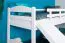 Lit superposé blanc avec toboggan | 80 x 190 cm | Bois de hêtre massif | Séparable en 2 lits simples | Easy Premium Line K25/n