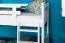 Lit superposé blanc avec toboggan | 80 x 190 cm | Bois de hêtre massif | Séparable en 2 lits simples | Easy Premium Line K25/n