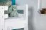 Lit superposé blanc avec toboggan | 80 x 190 cm | Bois de hêtre massif | Séparable en 2 lits simples | Easy Premium Line K25/n
