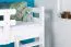 Lit superposé blanc avec toboggan | 80 x 190 cm | Bois de hêtre massif | Séparable en 2 lits simples | Easy Premium Line K25/n