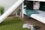 Lit superposé blanc avec toboggan 80 x 200 cm | Hêtre massif laqué | Séparable en 2 lits simples | Easy Premium Line K25/n