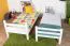 Lit superposé blanc avec toboggan | 80 x 190 cm | Bois de hêtre massif | Séparable en 2 lits simples | Easy Premium Line K25/n