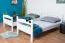 Lit superposé blanc avec toboggan 80 x 200 cm | Hêtre massif laqué blanc | Séparable en 2 lits simples | Easy Premium Line K26/n