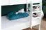 Lit superposé blanc avec toboggan 80 x 200 cm | Hêtre massif laqué blanc | Séparable en 2 lits simples | Easy Premium Line K26/n