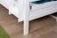 Lit superposé blanc avec toboggan 80 x 200 cm | Hêtre massif laqué blanc | Séparable en 2 lits simples | Easy Premium Line K26/n