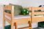 Lit superposé avec toboggan 80 x 200 cm | Hêtre massif naturel laqué | Séparable en 2 lits | Easy Premium Line K27/n
