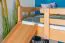 Lit superposé enfant avec toboggan 80 x 190 cm | Hêtre massif naturel | Séparable en 2 lits simples | Easy Premium Line K28/n