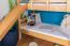Lit superposé enfant avec toboggan 80 x 190 cm | Hêtre massif naturel | Séparable en 2 lits simples | Easy Premium Line K28/n