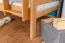 Lit superposé enfant avec toboggan 80 x 190 cm | Hêtre massif naturel | Séparable en 2 lits simples | Easy Premium Line K28/n