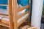 Lit superposé enfant avec toboggan 80 x 190 cm | Hêtre massif naturel | Séparable en 2 lits simples | Easy Premium Line K28/n