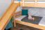 Lit superposé avec toboggan 90 x 190 cm | Hêtre massif naturel | Séparable en 2 lits simples | Easy Premium Line K28/n