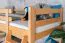Lit superposé avec toboggan 90 x 190 cm | Hêtre massif naturel | Séparable en 2 lits simples | Easy Premium Line K28/n