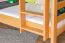 Lits superposés avec toboggan 90 x 200 cm | Hêtre massif naturel | Séparables en deux lits simples | Easy Premium Line K28/n