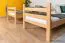 Lits superposés avec toboggan 90 x 200 cm | Hêtre massif naturel | Séparables en deux lits simples | Easy Premium Line K28/n