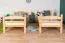Lit superposé avec toboggan 90 x 190 cm | Bois de hêtre massif naturel | Séparable en 2 lits simples | Easy Premium Line K29/n