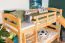 Lit superposé avec toboggan 90 x 190 cm | Bois de hêtre massif naturel | Séparable en 2 lits simples | Easy Premium Line K29/n