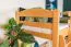 Lit superposé avec toboggan 90 x 190 cm | Bois de hêtre massif naturel | Séparable en 2 lits simples | Easy Premium Line K29/n