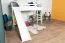Lit mezzanine blanc avec toboggan 120 x 200 cm | Bois massif hêtre | Transformable en lit simple | Easy Premium Line K31/n