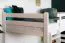 Lit mezzanine blanc avec toboggan 120 x 200 cm | Bois massif hêtre | Transformable en lit simple | Easy Premium Line K31/n