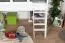 Lit mezzanine blanc avec toboggan 120 x 200 cm | Bois massif hêtre | Transformable en lit simple | Easy Premium Line K31/n
