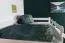 Lit mezzanine blanc avec toboggan 120 x 200 cm | Bois massif hêtre | Transformable en lit simple | Easy Premium Line K31/n