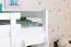 Lit mezzanine blanc avec toboggan 120 x 200 cm | Bois massif hêtre | Transformable en lit simple | Easy Premium Line K31/n