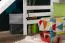Lit mezzanine blanc avec toboggan 120 x 200 cm | Bois massif hêtre | Transformable en lit simple | Easy Premium Line K31/n