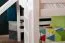 Lit mezzanine blanc avec toboggan 120 x 200 cm | Bois massif hêtre | Transformable en lit simple | Easy Premium Line K31/n