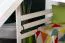 Lit mezzanine blanc avec toboggan 120 x 200 cm | Bois massif hêtre | Transformable en lit simple | Easy Premium Line K31/n