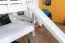 Lit superposé blanc avec toboggan 120 x 200 cm | Hêtre massif laqué blanc | Séparable en deux lits | Easy Premium Line K32/n