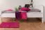 Lit junior Easy Premium Line K7 | 140 x 200 cm | Hêtre massif blanc laqué | Design moderne & stabilité