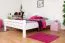 Lit junior Easy Premium Line K7 | 140 x 200 cm | Hêtre massif blanc laqué | Design moderne & stabilité