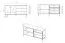 Commode Inari 03, Couleur : Vert forêt - Dimensions : 85 x 160 x 40 cm (h x l x p), avec 2 portes, 3 tiroirs et 2 compartiments