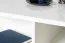 Table basse Roanoke 08 | Blanc / Blanc brillant | 90 x 60 x 42 cm | Pieds dorés élégants